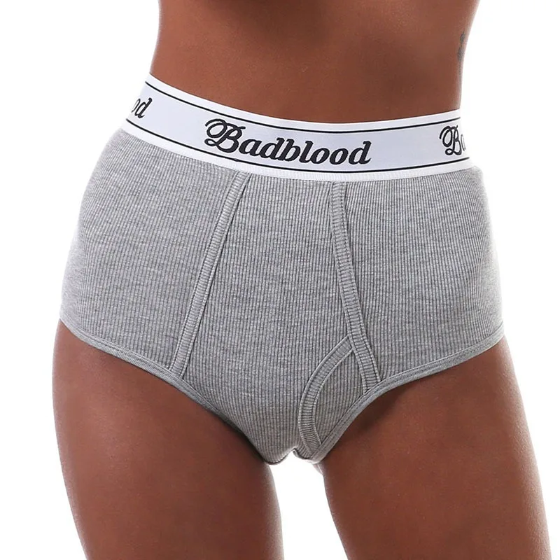

Badblood bcac new Korean letters splicing Spice Girls dance sports department female triangle high-waisted boxer shorts