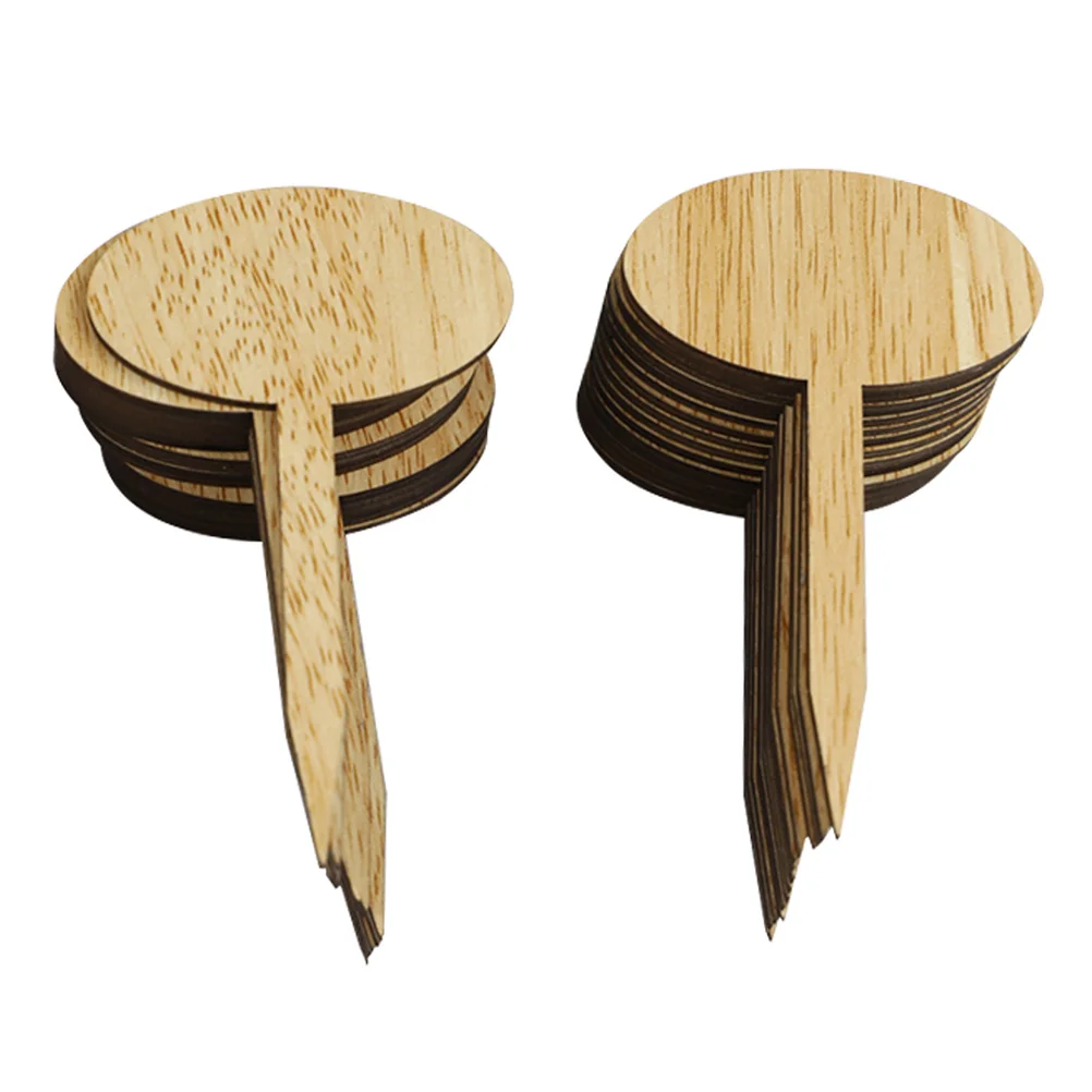 

50 pcs Wooden Plant Labels Durable Reusable Small Size Light Weight Double Sided Writable Garden Tags Potted Plants Inserts