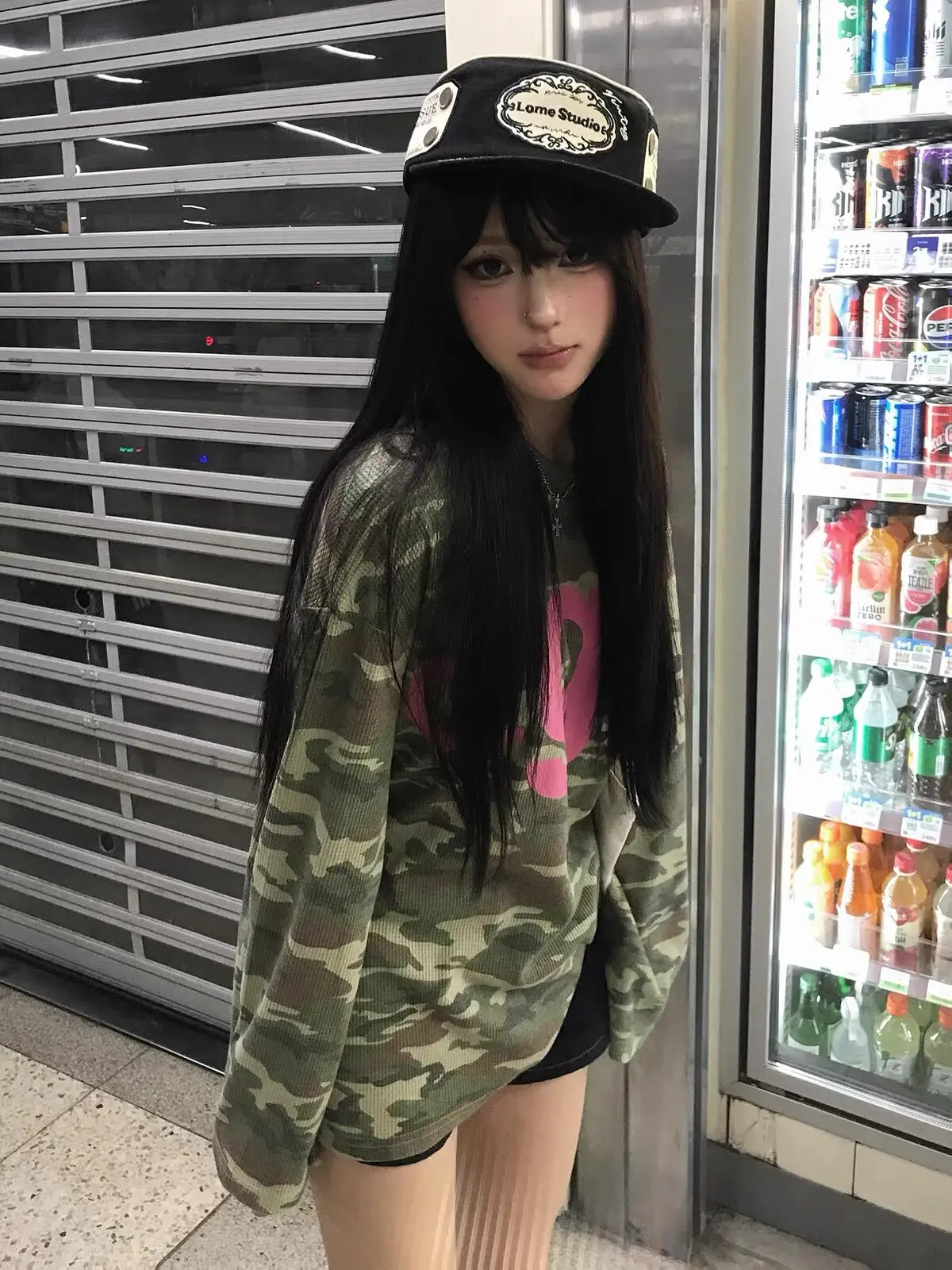Seeslim T-Shirts im amerikanischen Camouflage-Stil, Damenbekleidung, langärmelig, Kleidung der 2000er Jahre, Y2k-T-Shirts, Damenbekleidung, Herbstoberteile. – Detail 4