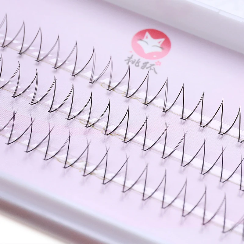 Indywidualne rzęsy Cluster Lashes Curling Single-cluster Cross Eyelashes Sztuczne rzęsy w kształcie litery V Naturalne przedłużanie rzęs