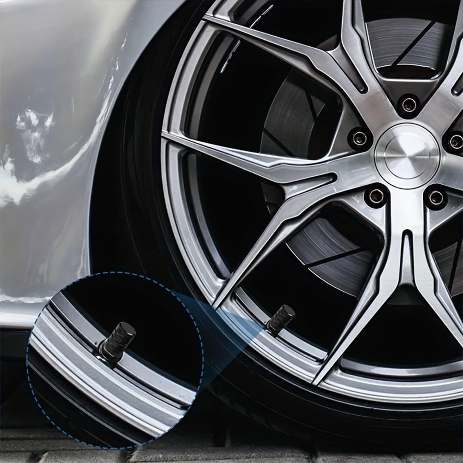 4PCS High-Quality Aluminum Valve Stem Caps - Universal Fit for Bicycle/Car/Truck Wheels - Rustproof Tire Air Valve Dust Covers