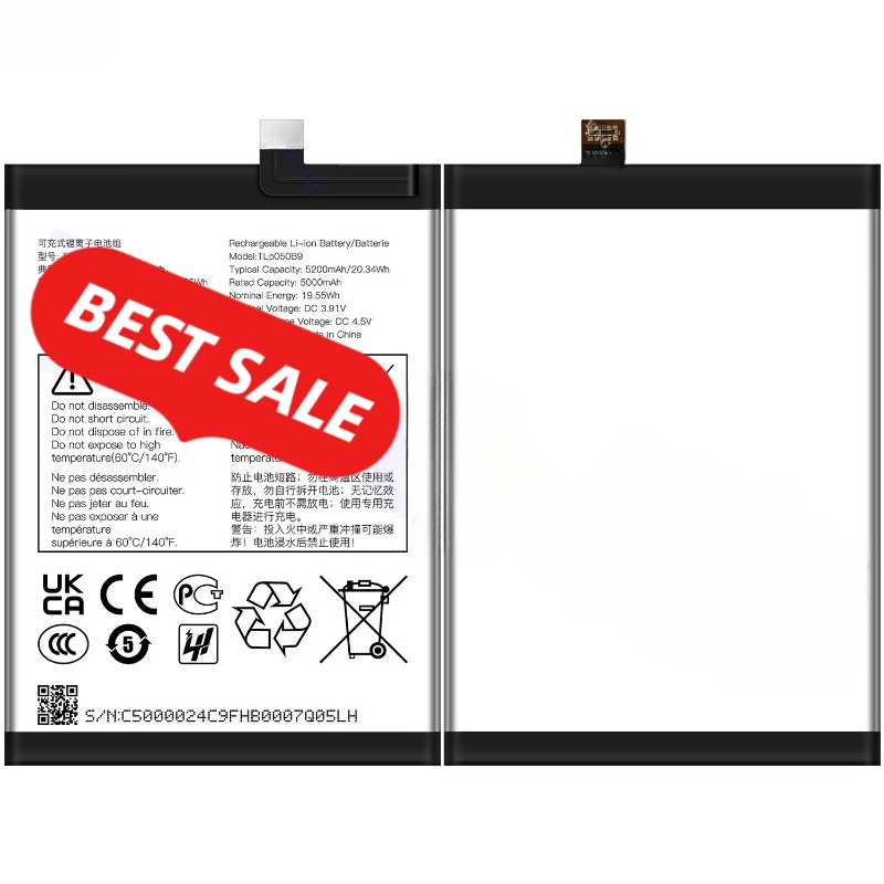 0 Cycle TLP050B9 Battery for Alcatel Mobile Phone High Quality Replacement Battery Grade A Lithium Polymer Bateria with Tools