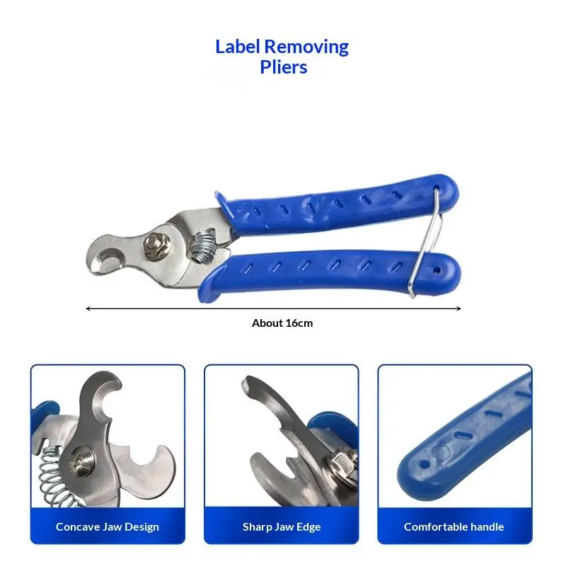 Livestock Ear Tag Removal Pliers Comfort Grip Handle High Strength for Cattle Cow Sheep Goat Pig Farm Use
