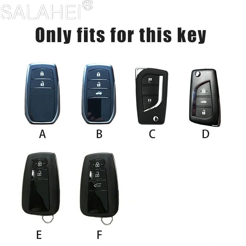 Zinc Alloy Car Key Case Protection Covers Shell For Toyota GR Gazoo Racing GR 86 Supra Yaris RAV4 Prius Corolla C-HR Camry Auris