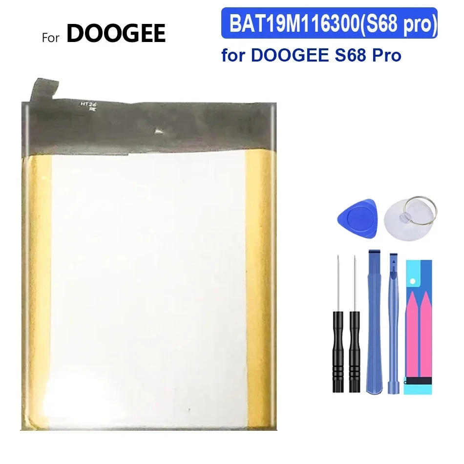 

Mobile Phone Battery for DOOGEE S68 Pro, 6300mAh, BAT19M116300