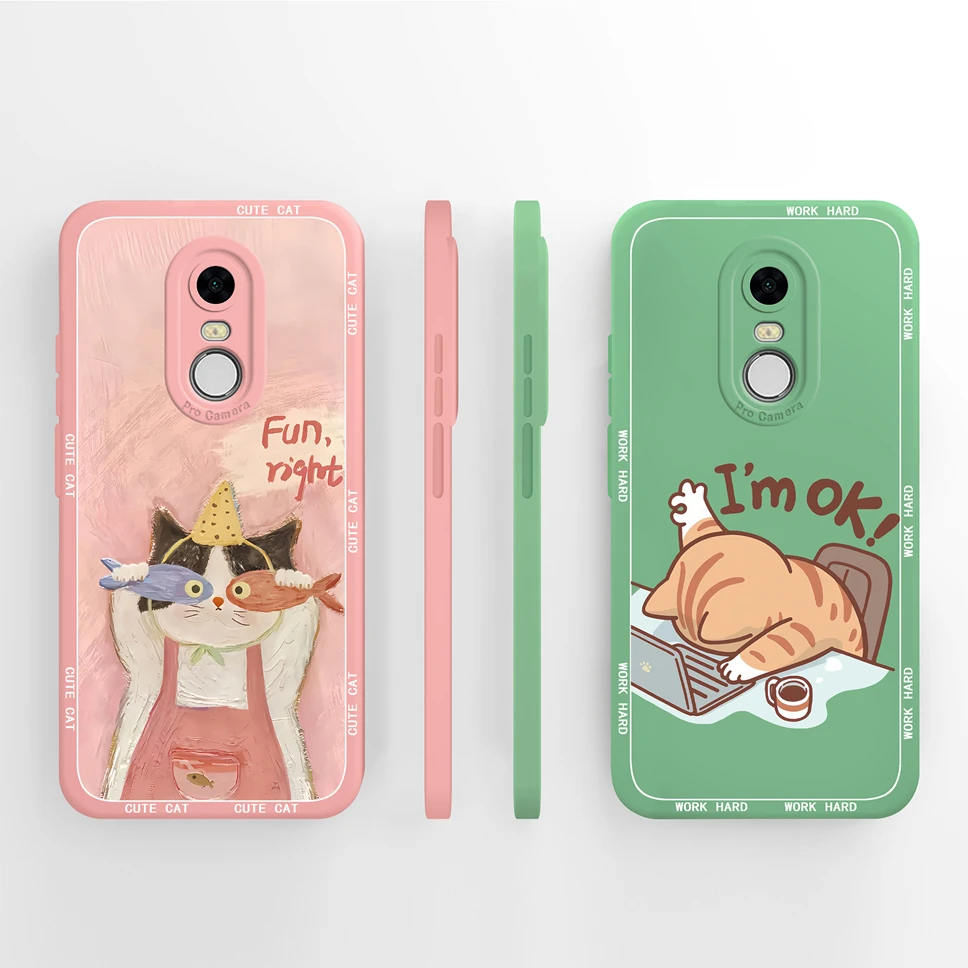 ل Redmi 5 Plus / Redmi ملاحظة 5 جراب هاتف جميل القط الزهور أنماط أعلى جودة الوفير ل Redmi 5 + / نوت 5 خفيفة الوزن Funda #2