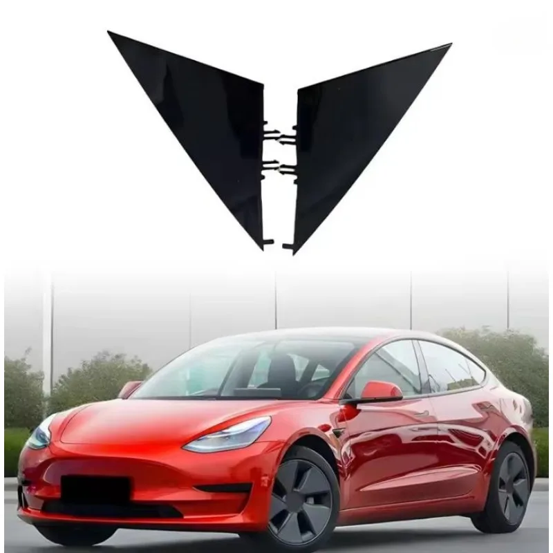 New Reversing Mirror Assembly 1 Pair Triangle Trim Plate 1130655-00-D 1130656-00-D For Tesla Model 3 2017-2024