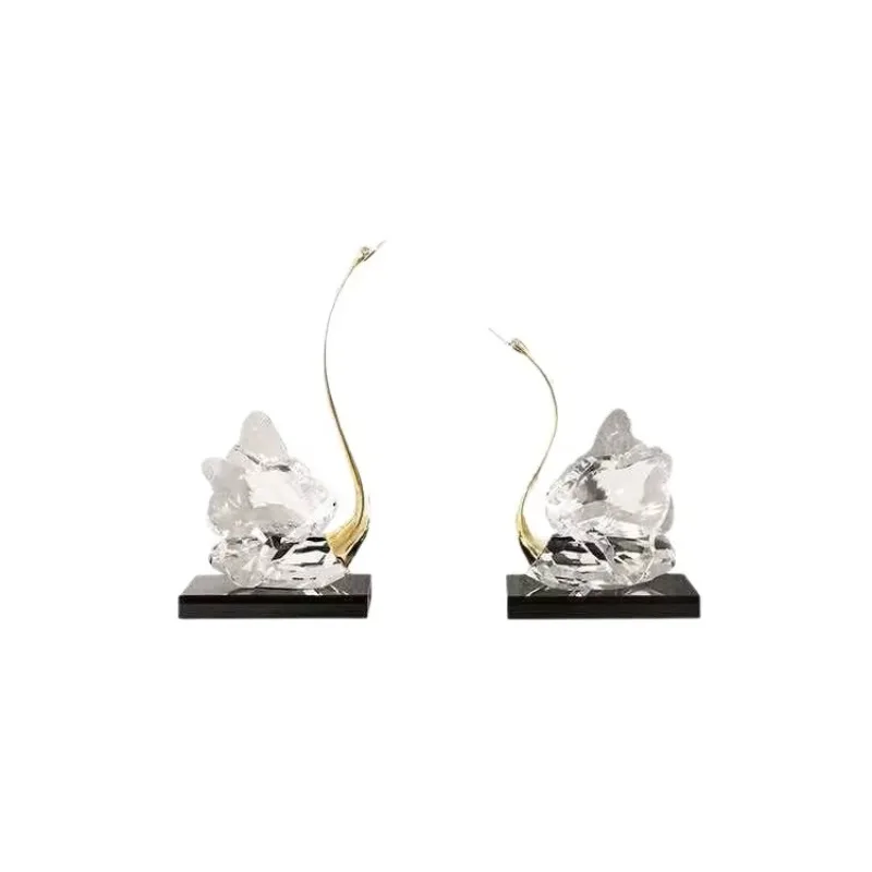 artificial crystal swan ornament home living room newlyweds wedding creative decoration