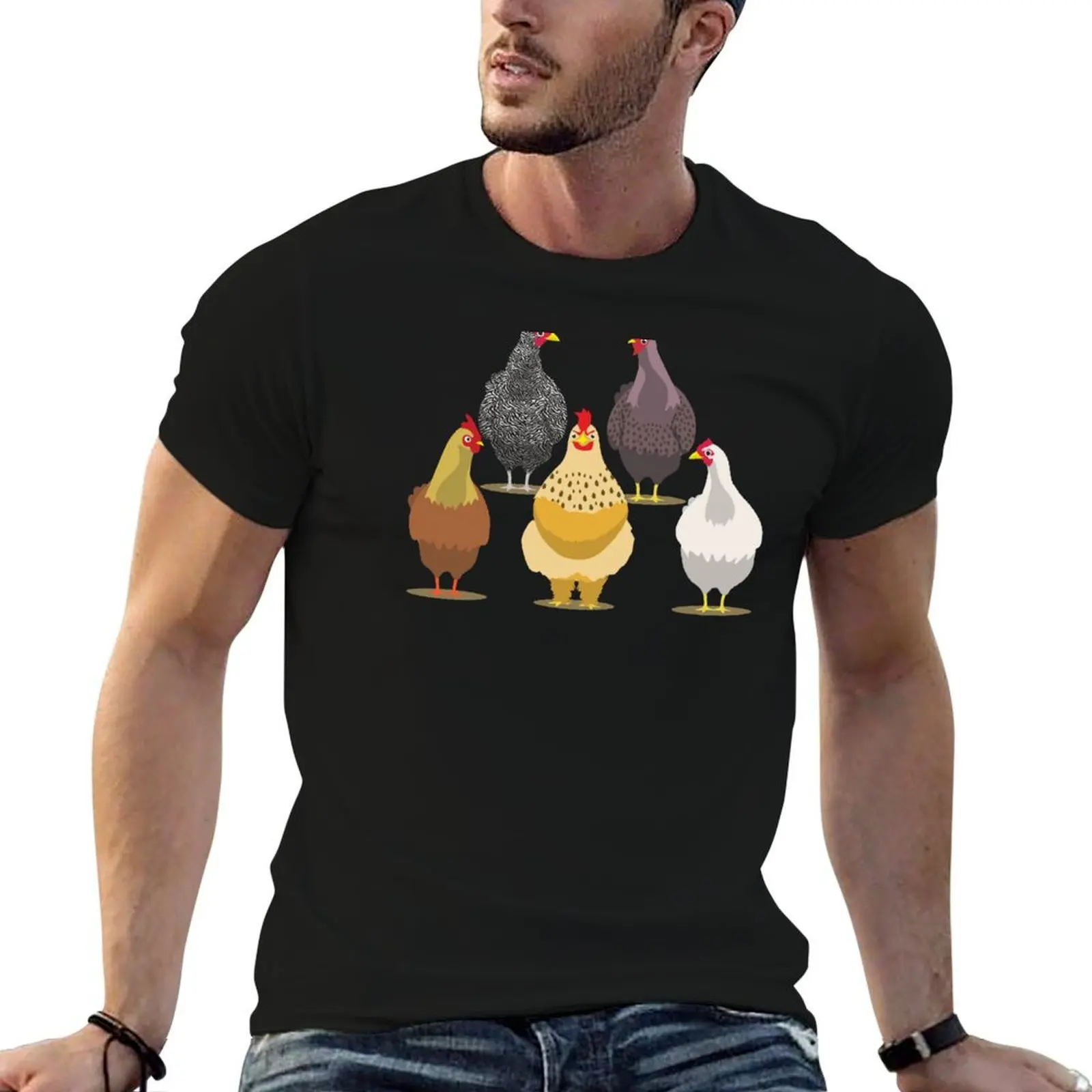 Country Chickens Cute Chicken Farming Lover Gift T-Shirt korean fashion Louboutins mens designer t shirt