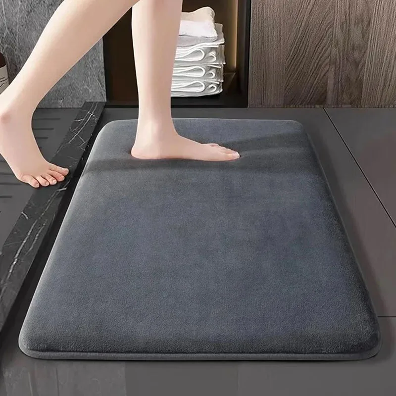 Super Absorbent Antislip Velvet Floor Mat, Bathroom Mat, Dries Quickly, Washable, Machine Wash, Home Decoration, 60x90cm