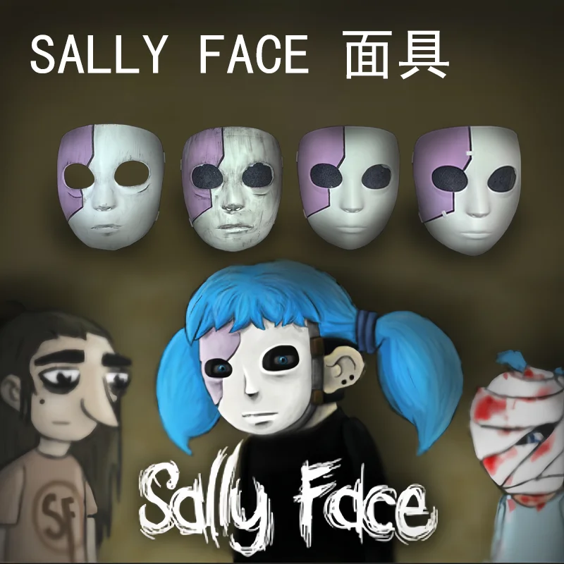 Sally Face Mask Cosplay Game Anime Sal Fisher Full Face Unisex Masks Halloween Carnival Dress Up Party Costume Props Gifts