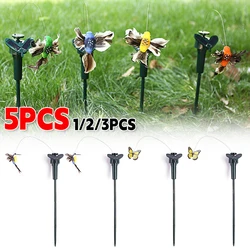 5-1PCS Solar Powered Dancing Flutterin Butterflies Windmill Yard & Garden Stakes Decors Outdoor Farmland Flower Pots Decorations