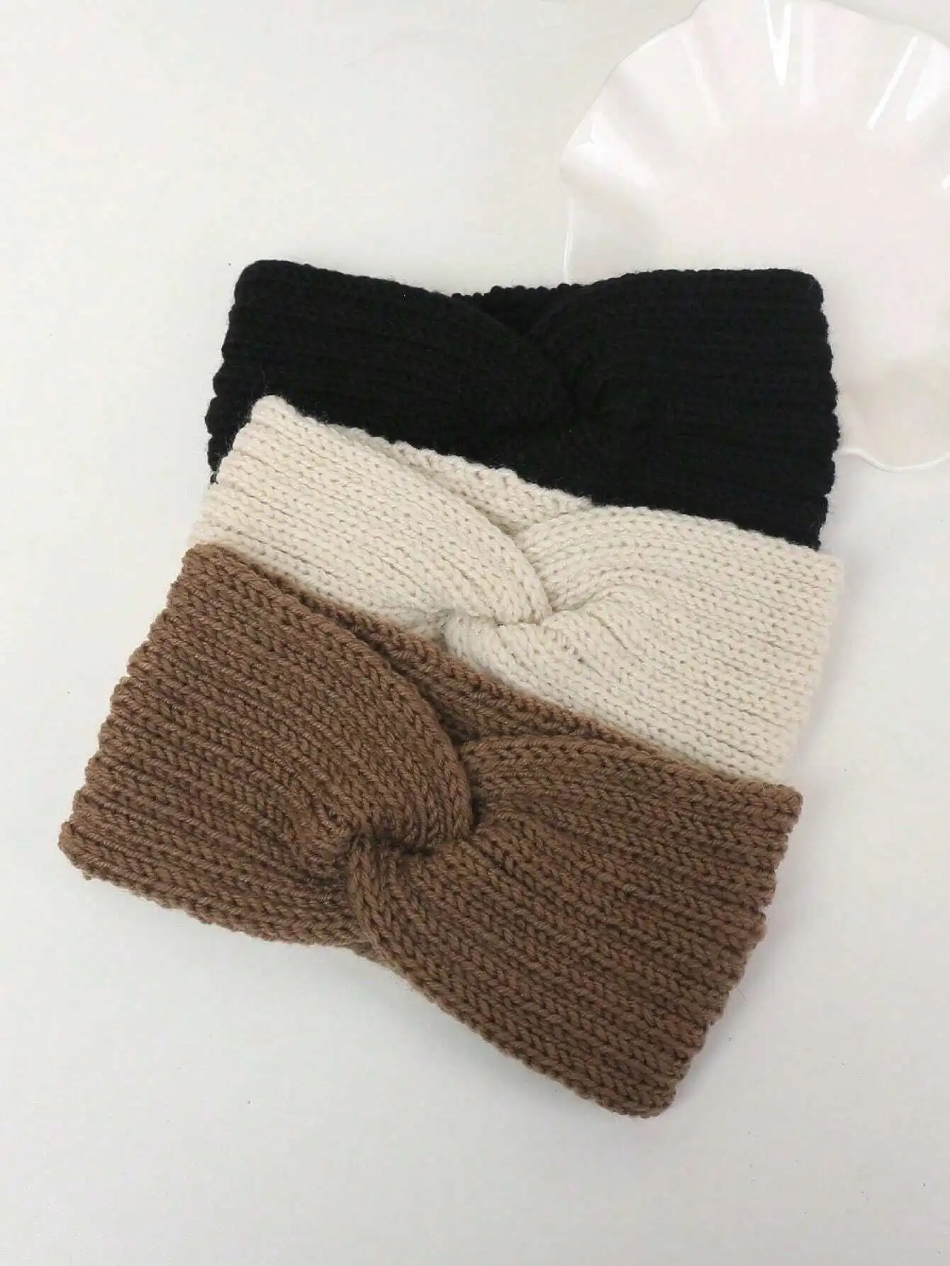 

1/3 шт. женские вязаные повязки на голову, разноцветные, теплые, мягкие, в виде тюрбана, осенне-зимние аксессуары для волос для повседневной носки и отпуска