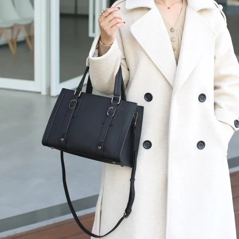 

Ladies Commute Soft Retro Cowhide Handbags Women‘s Cow Genuine Leather Shoulder Bag Female Fashion Luxury Design Crossbody Bags