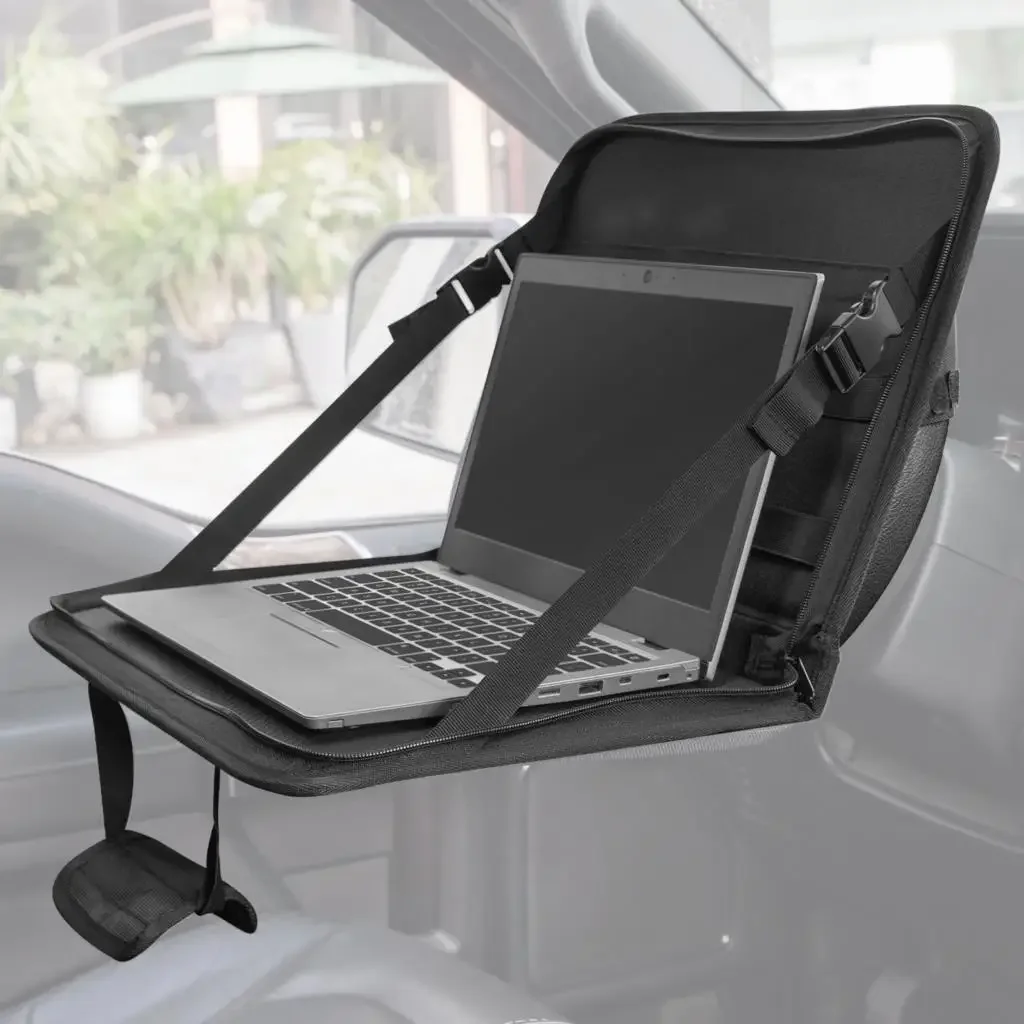 Universal Car Work Table Holder Foldable Laptop Bag Auto Steering Wheel Multifunction Table Food Tray 36-40cm Car Accessories