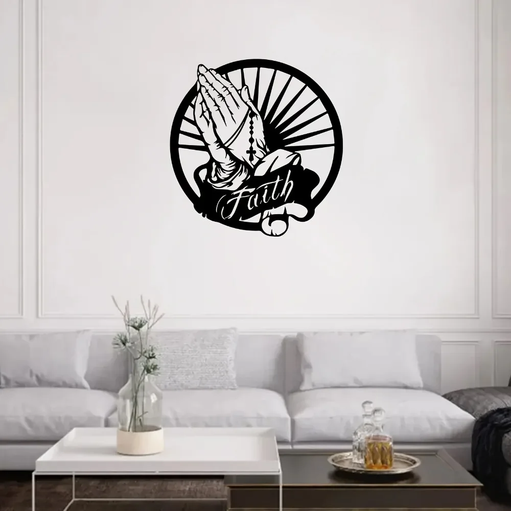 CIFbuy Art mural vintage en aluminium avec mains en prière, 12x16, imperméable, en métal, pour salon, chambre à coucher, décoration de la maison