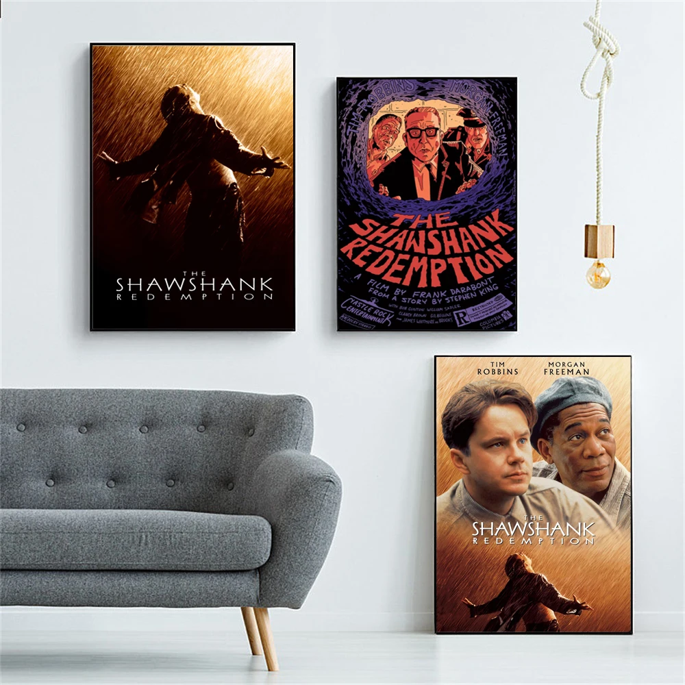 Classic Movie The Shawshank Redemption Poster Movie Wall Art Canvas Painting Prints Nordic Bar Cafe Living Room Home Decor