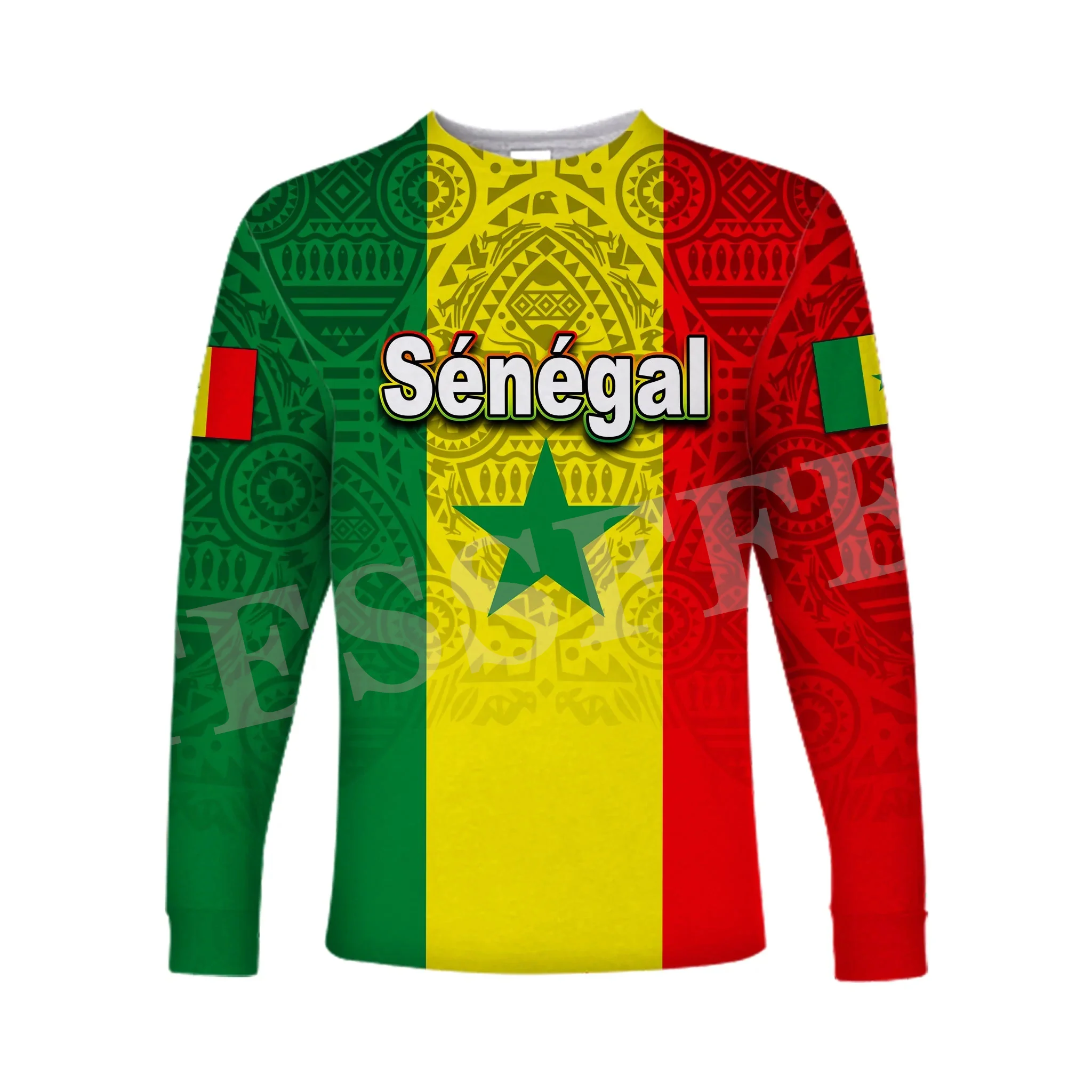 Newest Africa Country Senegal Lion Tribel Culture Tattoo Retro Tracksuit Harajuku 3DPrint Unisex Casual Funny Jacket Hoodies A20