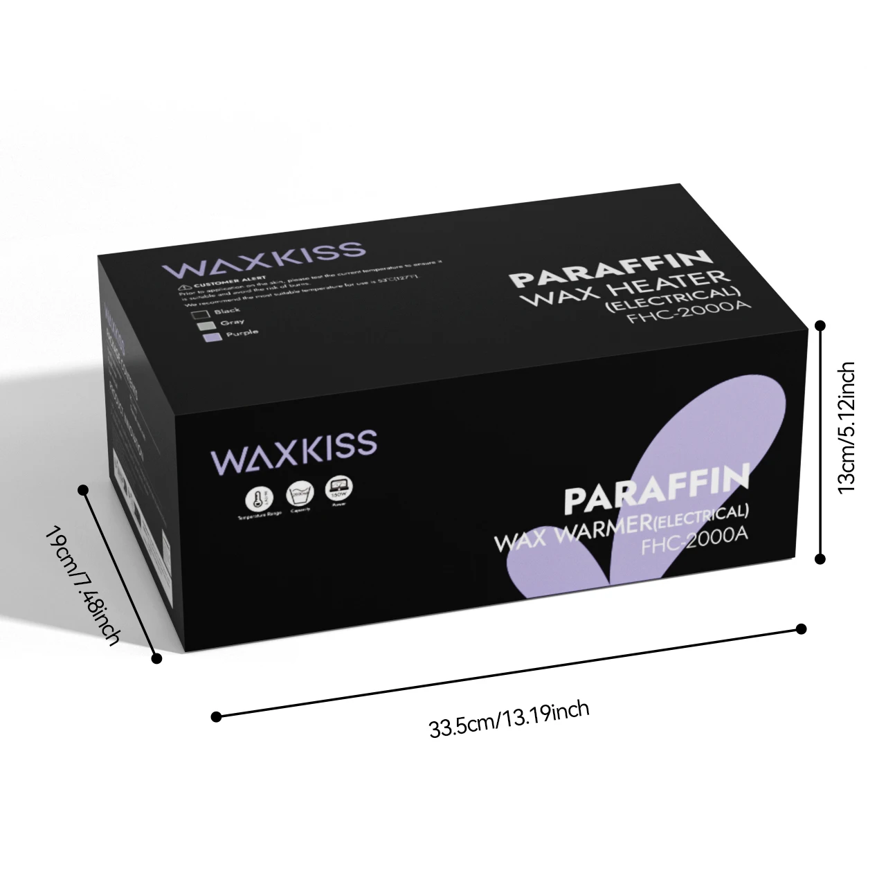 WAXKISS Paraffin Wax Heater Kit 2000ml Paraffin Wax Bath Warmer, Smart Constant Temperature Easy Operation, PP Material, Bonus Lavender Scented Paraffin Wax, for SPA Hand & Foot Beauty Care Manicure Pedicure Salon, Ideal Gift for Parents Elders, US Plug
