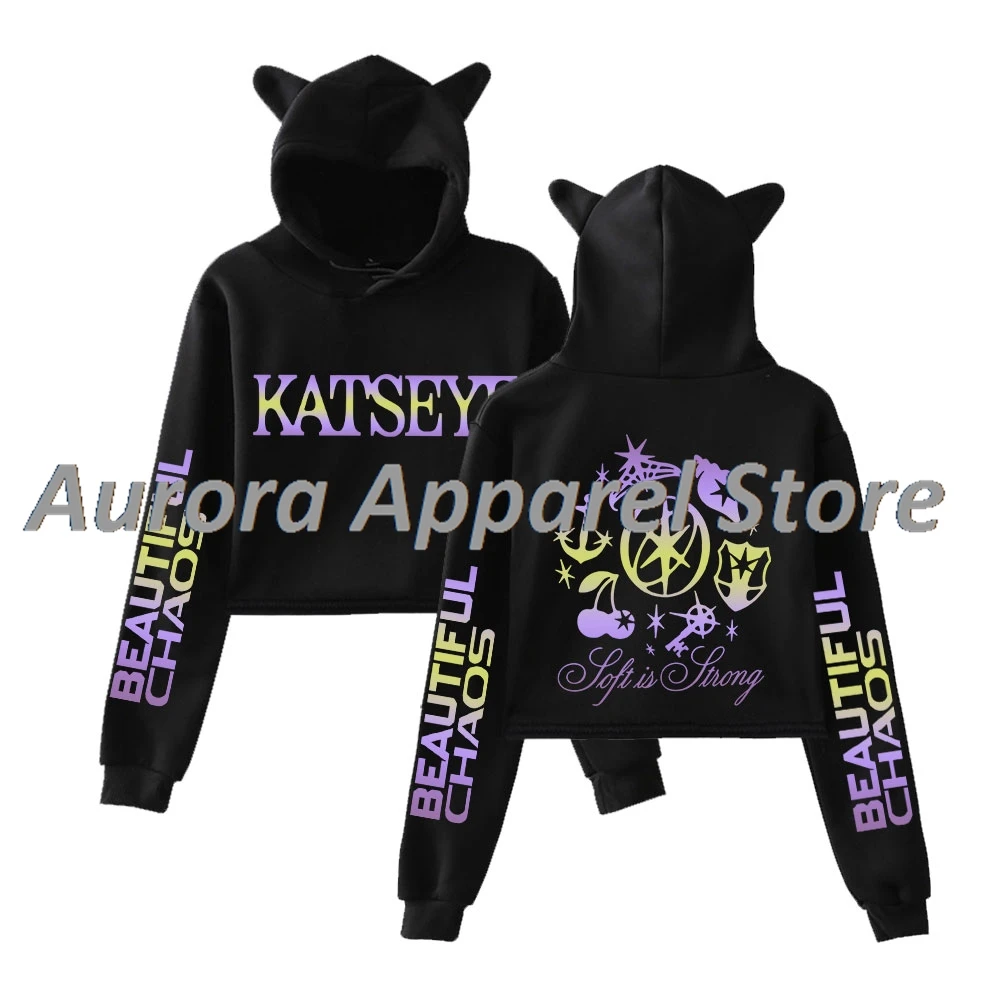 

Katseye Soft is Strong The Beautiful Chaos Tour Merch пуловер женская толстовка с кошачьими ушками футболка с длинными рукавами женская одежда
