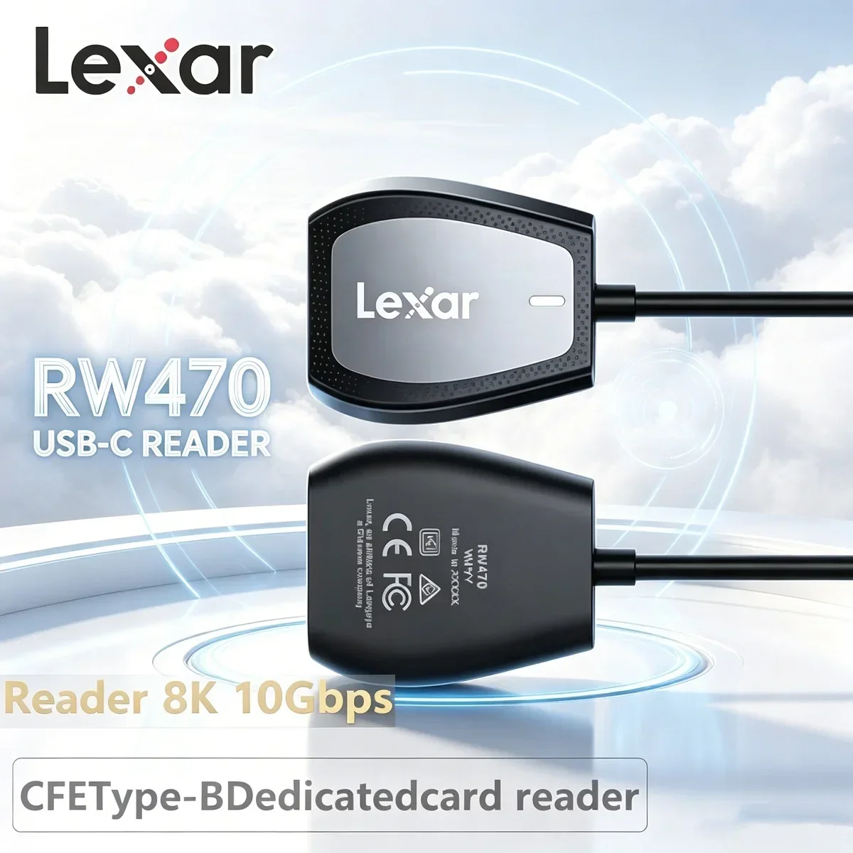 

Lexar 2in1 Professional Multiful Card Reader RW470 USB 3.2 Gen 1 Type C Port Micro SD SDHC SDXC Memory Card Reader