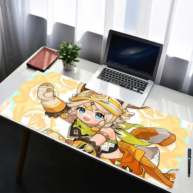 

Mouse Pad Laptop Rubber Extended Desktop Mat Computer Gamer Mousepad PC G-genshin Impact Kachina Gaming Accessories Keyboard Pad