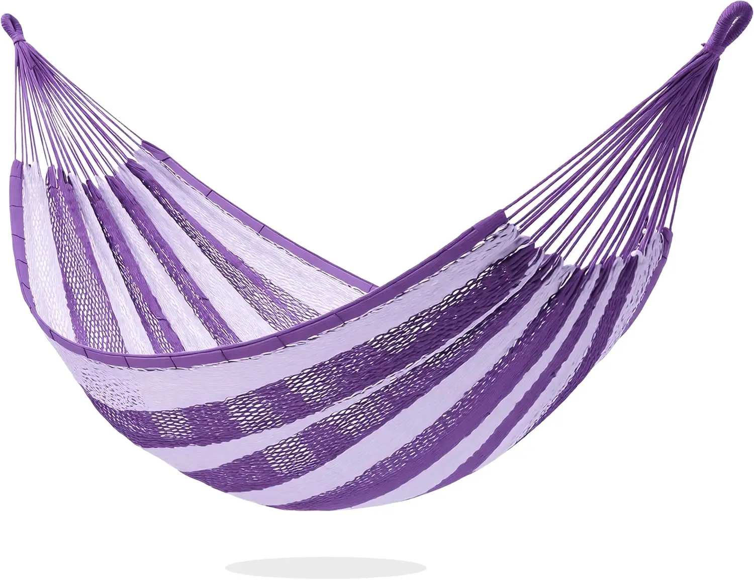 

Handwoven Mayan Hammock, Thick Soft Rope Double Hammock for Outdoor Outside & Indoor, 600 lbs Capacity Heavy-Duty, Includes Tree
