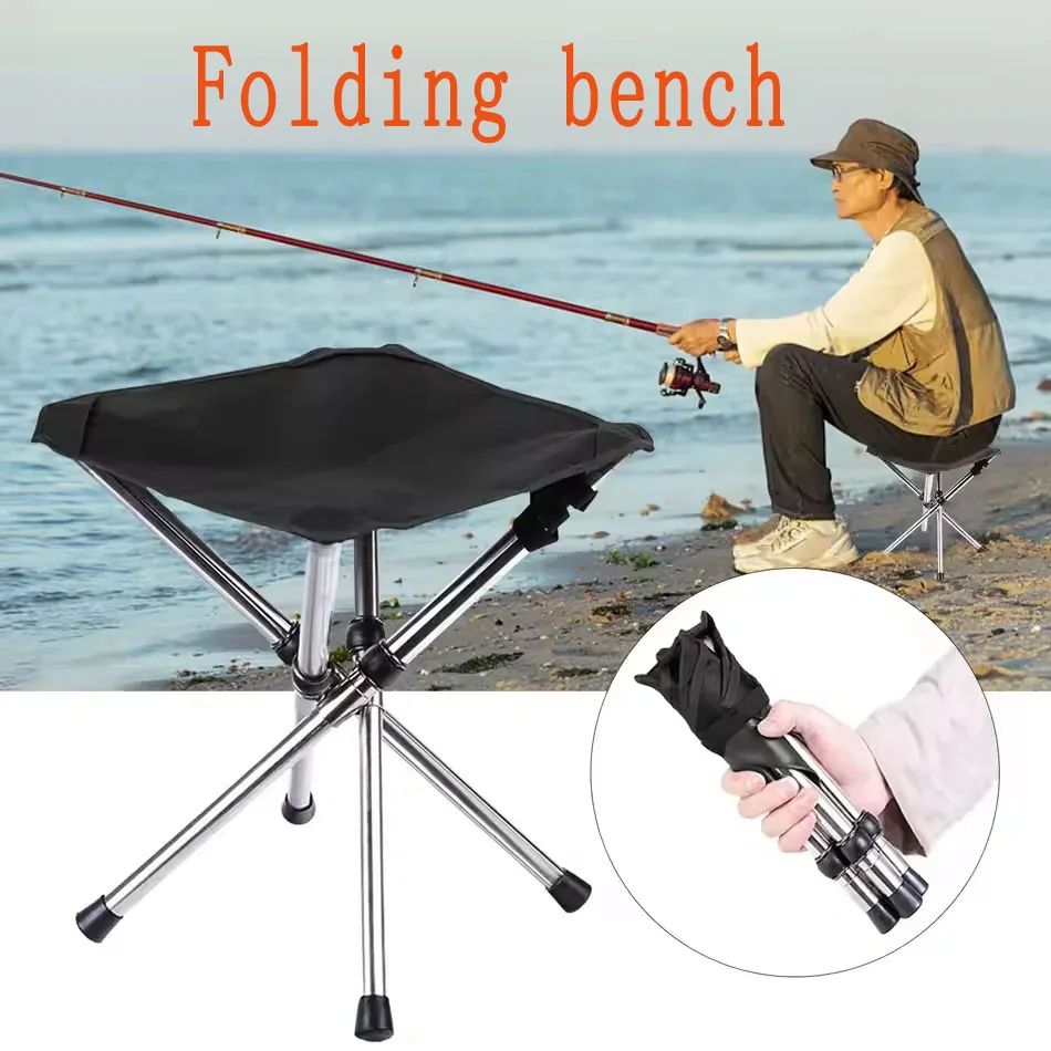 Outdoor Small Folding Triangular Stool Fishing Chairs Camping Multifunction Benches Foldable Stools Household Daily Park chairs image 3