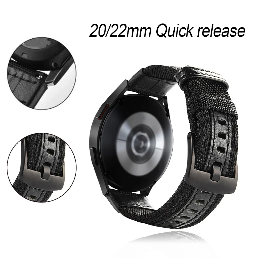 22mm 20mm Watch Strap for Samsung Galaxy Watch 4 5 6 Classic Bracelet for Huawei Watch GT2/3/4 Pro Band Quick release watchbands