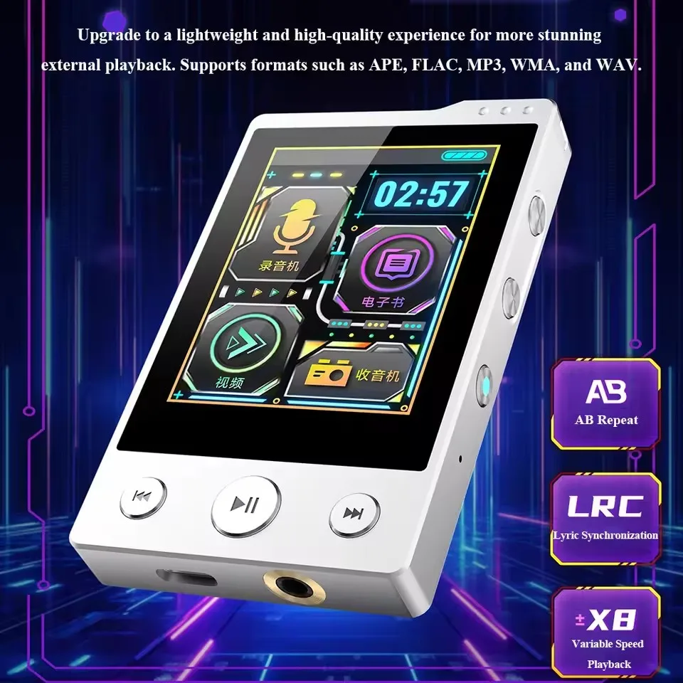 مشغل MP3 160 جيجابايت (32 جيجابايت + 128 جيجابايت) بلوتوث سبائك الزنك 2.4 بوصة تعمل باللمس راديو FM محمول Mp3 Mp4 مشغل موسيقى AB تكرار 2025 #5