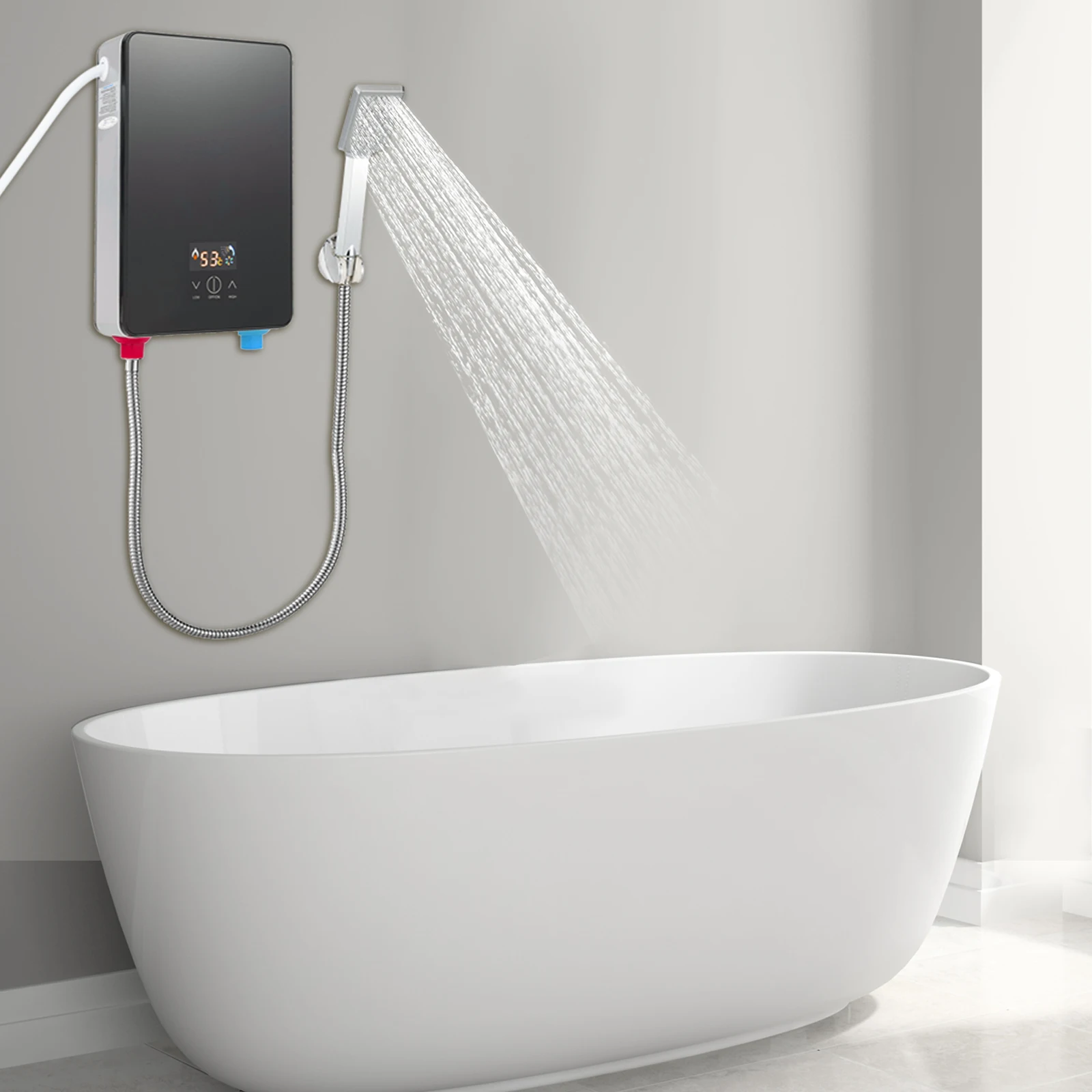 

6500w Tankless Electric Hot Water Heater Instant Boiler On Demand Whole House