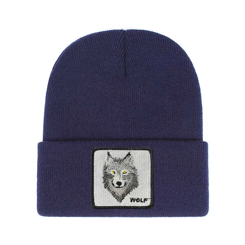 2024 New Fashion High Quality Beanie Hat for Men Animal Embroidery Knitted Hat for Women Outdoors Vintage Hip Hop Skullies Cap