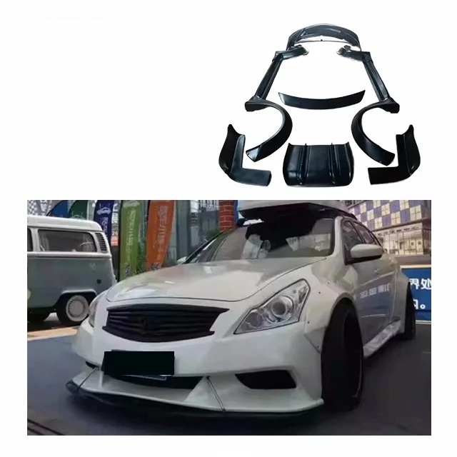 

For Infiniti G37 Sedan Upgrade LB Wide Body Kit Front Bumper Front Lip Fender Side Skirt Diffuser Spoiler