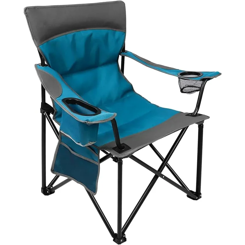 Portable Heavy-Duty Folding Chair for Outdoor Use Supports 300 Pounds for Hiking Picnicking Patio Beach Fishing