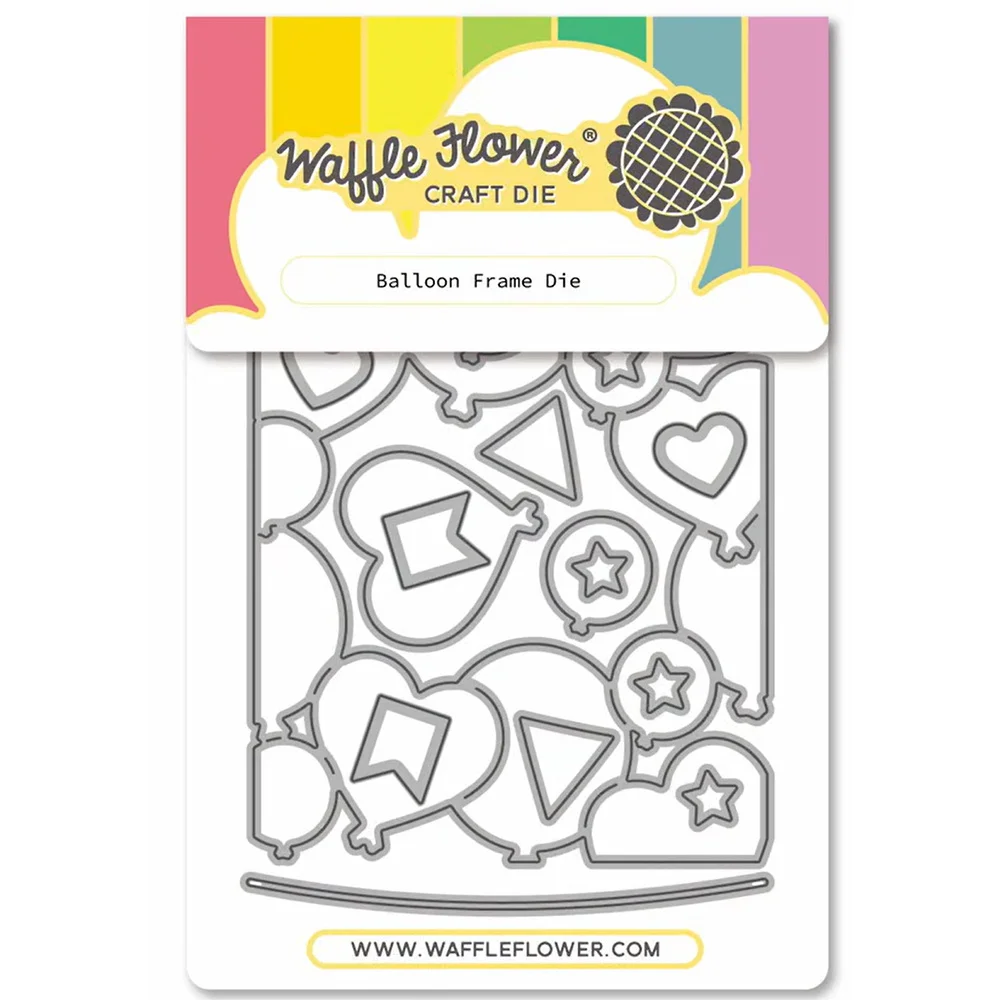 August 2026 New Waffle Flowers Heart Balloons Die Reel in Die Metal Cutting Dies Stencil Stamp DIY Scrapbook Handmade Album Card image 3