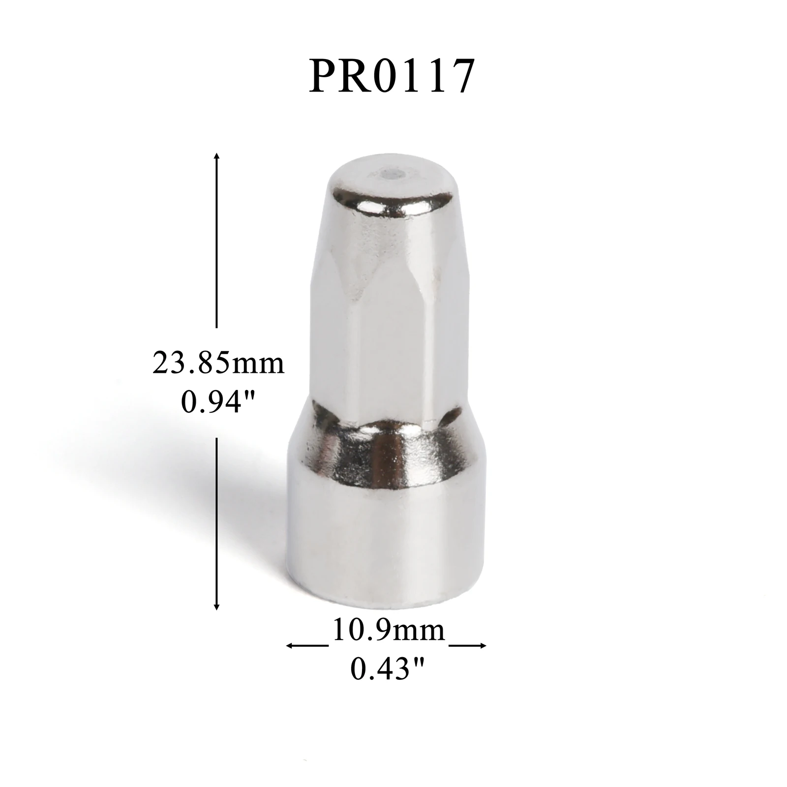Imagem -03 - Ponta do Bocal do Elétrodo Pr0117 Ajuste a Tocha do Cortador do Plasma Consumíveis Pkg 20 S74 S75 C70 S105 Pr0117 10 Milímetros 12 Milímetros 20 Pcs