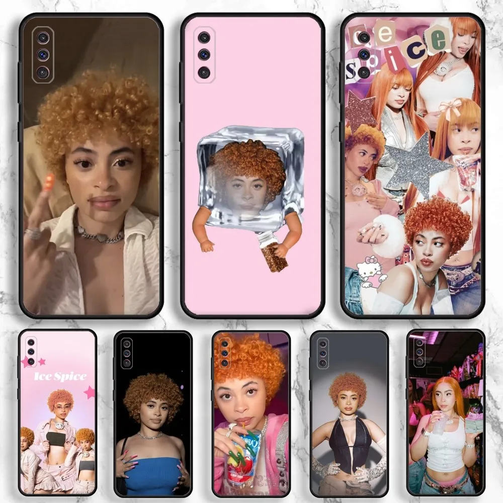 Ice Spice Rapper Phone Case For Samsung Galaxy A13,A21s,A22,A31,A32,A52,A53,A71,A80,A91 Soft Black Phone Cover