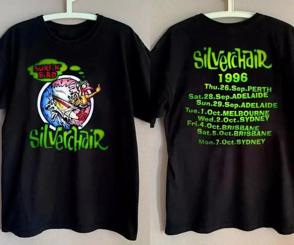 Vtg Silverchair Tour Cotton Black All Size Unisex 2 Sides Shirt