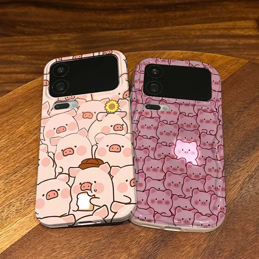 

Cartoon Anime Pig Cute For Xiaomi 17 15 14 14T 13 12T 11 11i 11X Pro Max Lite NE 5G Feilin Wave Oil Shell Cover