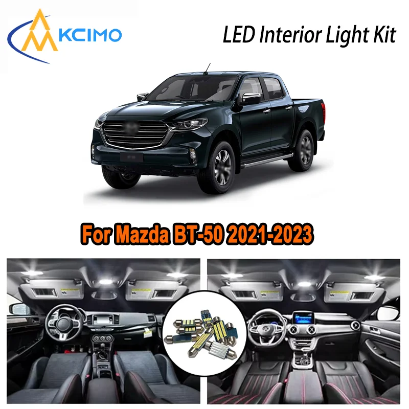

For Mazda BT-50 2021-2023 2021 2022 2023 Premium Bright LED Interior Dome Map Trunk Light Kit Car Led Lamps Canbus No Error