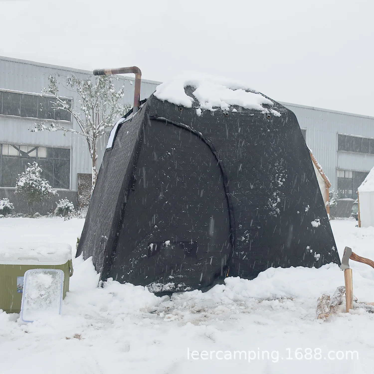 Cold protection winter outdoor tent wood stove sauna tent built aluminum pole thickened winter fishing insulation tent