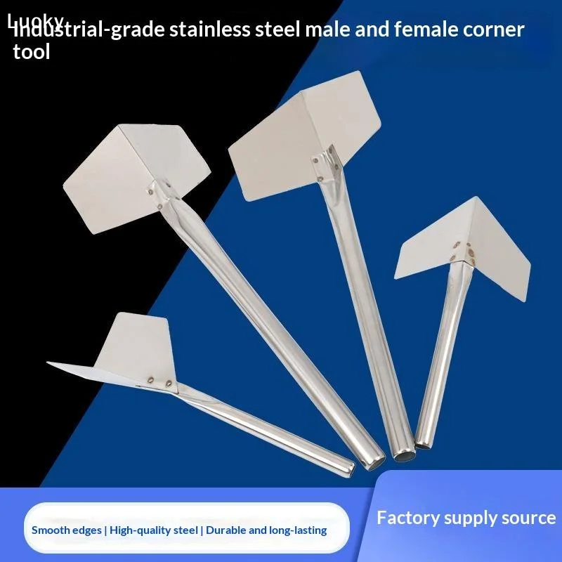 Stainless Steel Putty Knife Inner And Outer Corner Scraper Angle Puller Putty Scraping Plastering Painting Decoration