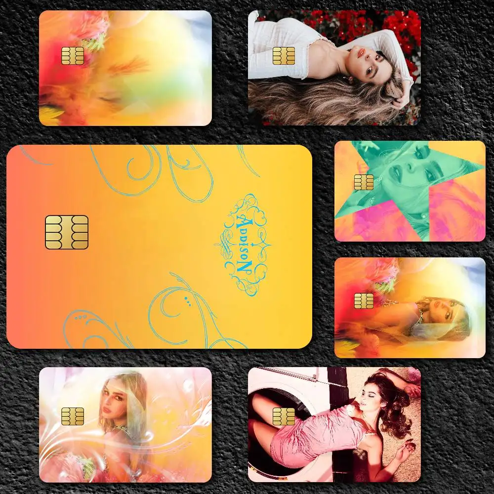 Singer A-Addison Rae Credit Card Skin Stickers for Bank Card Bus Metro Card Sticker Waterproof Gift