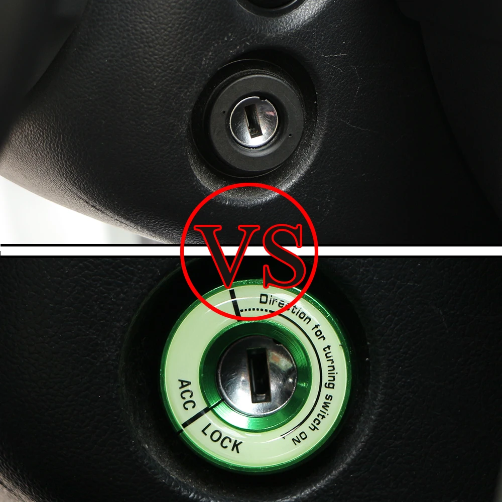 Aluminum Alloy Car Ignition Start Keyhole Trim Ring for Volkswagen Polo T-ROC Amarok Tiguan Golf MK7 Beetle Scirocco Touran