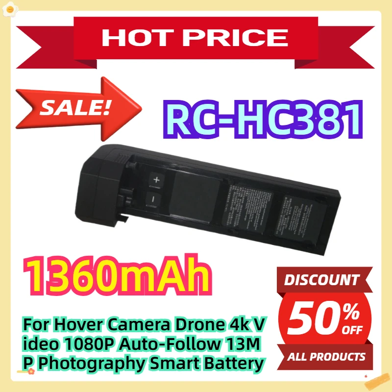 

ZB-381 For Hover Camera Drone 4k Video 1080P Auto-Follow 13MP Photography Smart Battery 1360mAh