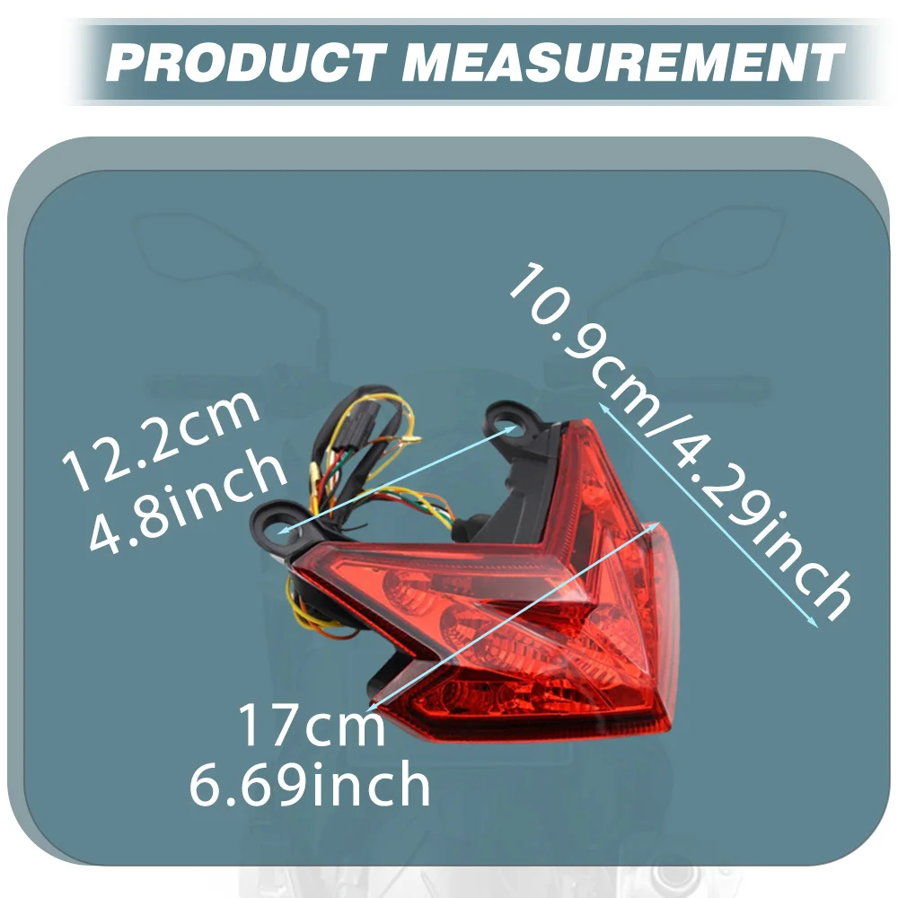 Motorcycle LED Taillight For KAWASAKI Z800 2013-2016 Z125 2016-2021 ZX-6R 2013 2014 2015 2016 2017 Motorcycle Accessories view 6