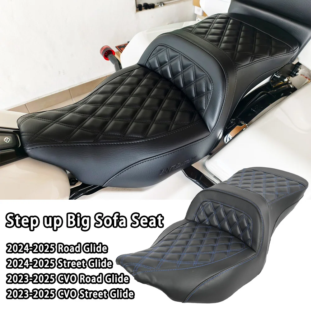 Motorcycle Parts Step up Big Sofa Seat Two-step for 2024-2025 Road Glide Street Glide 2023-2025 CVO Road Glide CVO Street Glide