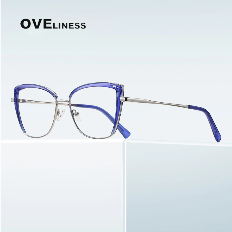 High Quality Reading Glasses Butterfly Presbyopia Eyeglasses Metal Anti Blue Ray Computer Eyeglasses HD Computer Eyewear Frame