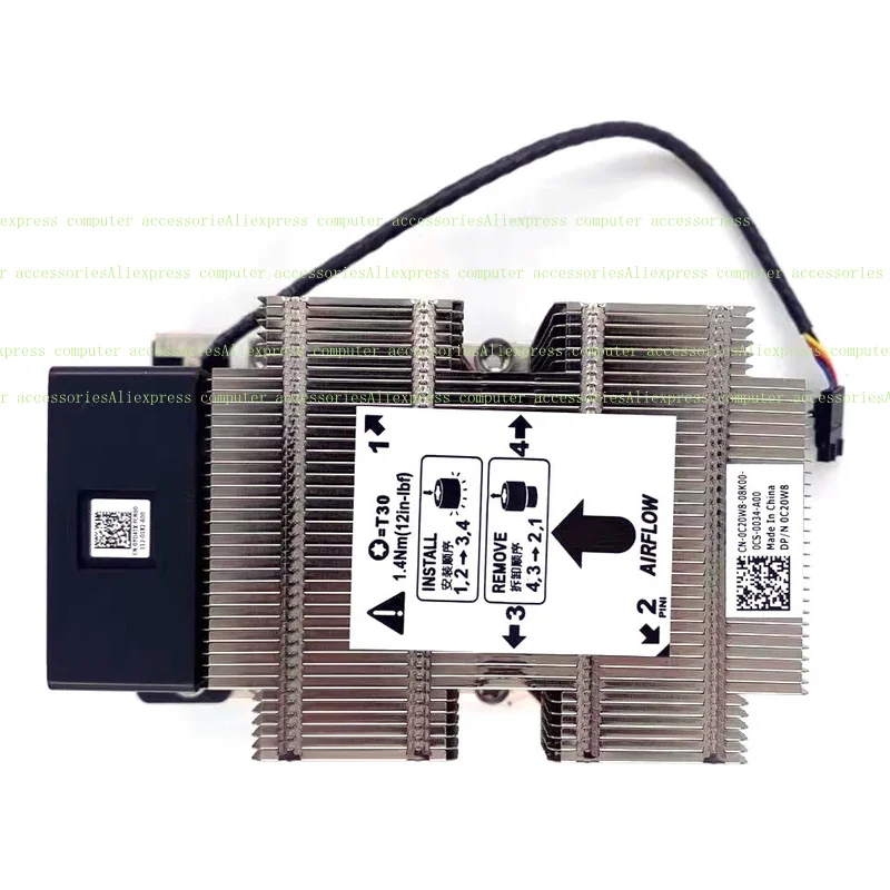 

P + новый радиатор охлаждения процессора с вентилятором для рабочей станции Dell Precision T7820 C20W8 YD4TX
