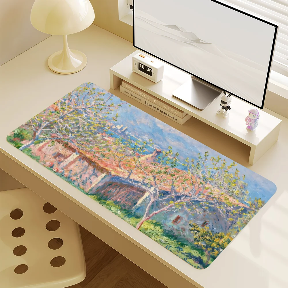 Mouse Pad MousePad C-Claude Non-slip Lockedge Office Student Gaming Thickened Monet Large Writing Art Pad Cushion